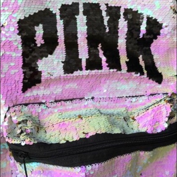 😍 VS PINK Sequined Backpack, NWT - Picture 8 of 8